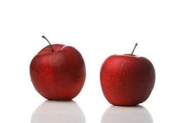 Waterdrops on an apple