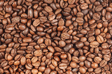 Naklejka premium coffee beans background