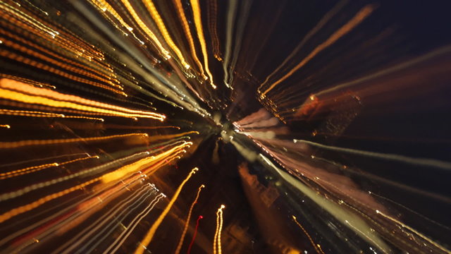 city lights blur
