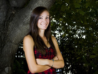 Teenager with her arms crossed