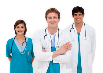 Fototapeta premium Young doctors smiling at the camera