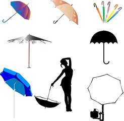umbrella and beach umbrella - vector