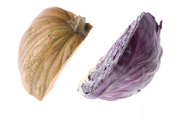 pumpkin and cabbage