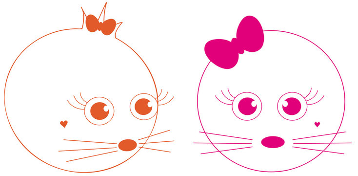 cortoon prety girl face