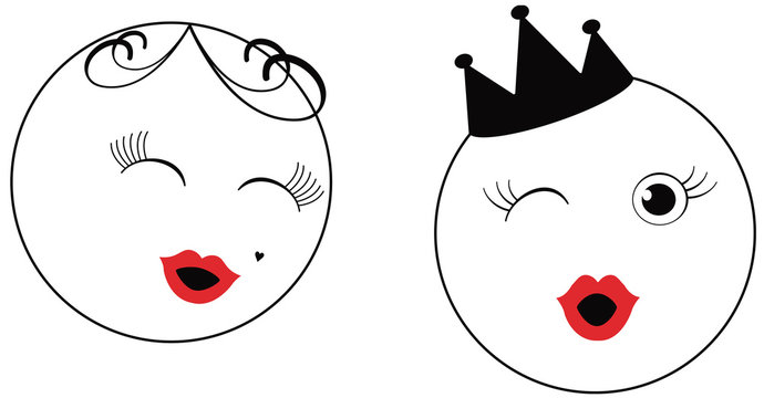 cortoon lady face