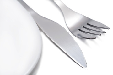 fork and knife isolated