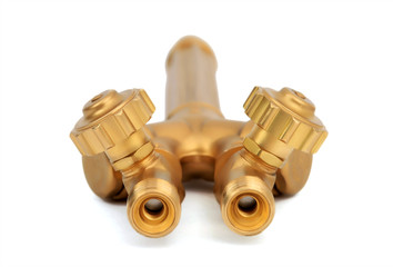Brass valves.