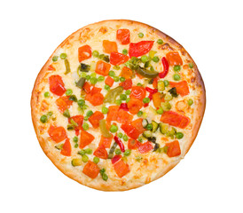 Tasty Italian vegetables  pizza.Neapolitano ,Close-up