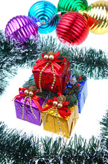 Christmas gift with white background