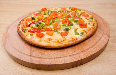 Italian vegetables  pizza.Neapolitano ,Close-up