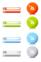 Fototapeta premium Vector RSS collection