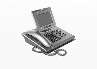 Stylish office phone with copyspace