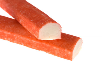 Crab sticks on isolated