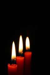 three red candles