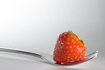 fresa en tenedor