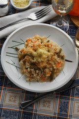 Risotto con la zucca e i fagioli freschi - Primi piatti
