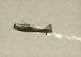 Old fighter airplane