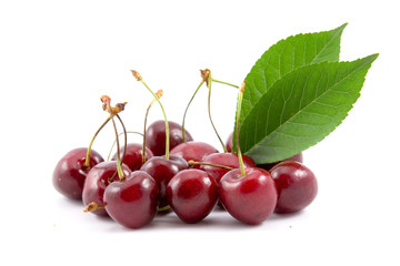 Ripe berries of a sweet cherry
