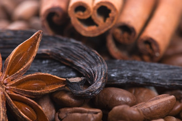 aroma coffe. ingredients.