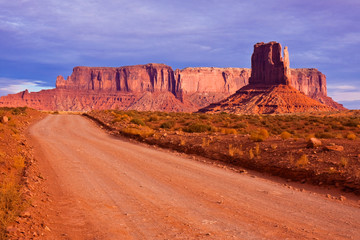Desert Road in Monument Valley