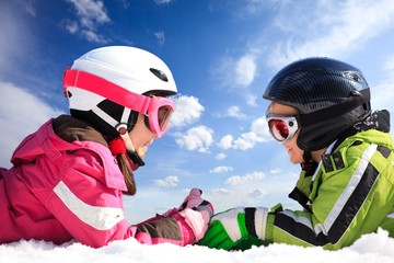 Children in ski wear