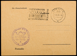 Vintage blank postcard