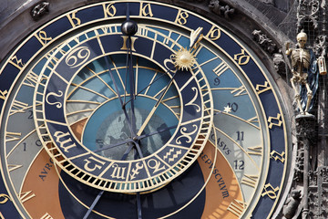Fototapeta na wymiar Zegar astronomiczny w Pradze na Starym Mieście