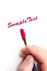 Hand,holding a brush