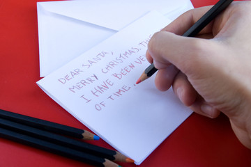 dear santa letter written for Christmas