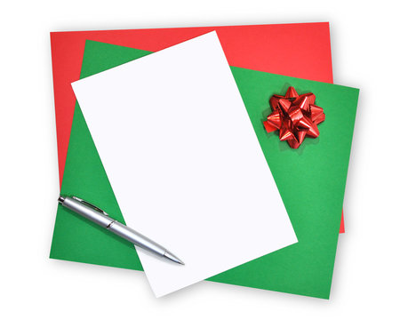 Blank Christmas Paper and Letter