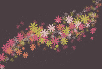 messy swirling abstract flower background
