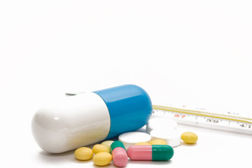 Thermometer and tablets