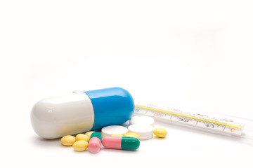 Thermometer and tablets