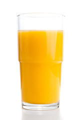 Glass of orange juice.