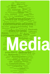 Media word cloud illustration