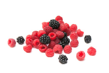 blackberry and raspberry