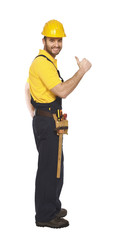 smiling handyman thumb up