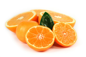 Sliced orange isolated