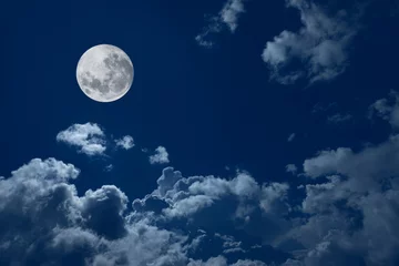Afwasbaar fotobehang volle maan © Okea