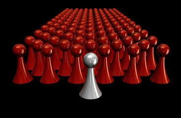 Fototapeta premium 3D Pawn Team