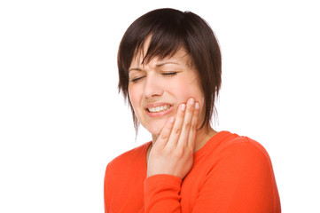 Woman With Toothache - obrazy, fototapety, plakaty