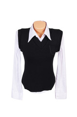 Wonderful set waistcoat and shirt on a white.