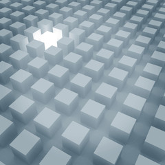 Uma luz em milhares de cubos