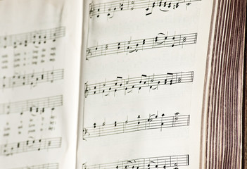 Naklejka premium Vintage Musical Book