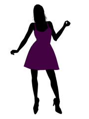 Fashionable Female Illustration Silhouette