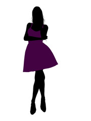 Fashionable Female Illustration Silhouette