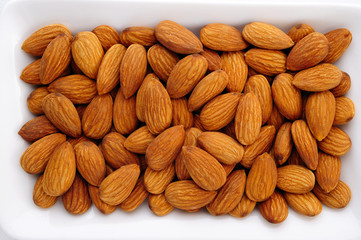 almond In white plates