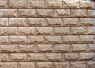 Wall made from sandstone bricks