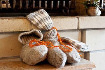 Calze di lana ripiene di dolci