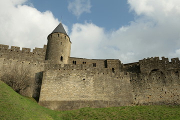 Fototapeta na wymiar Cité de Carcassonne dans l'Aude